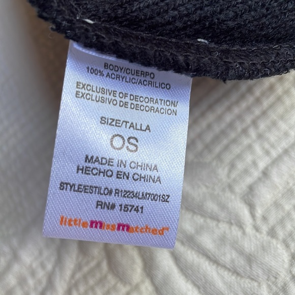 Y2K “Good Vibes” Beanie Hat & Gloves Embellished Music Notes - Black Pur… - Picture 8 of 10